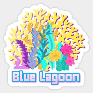 Blue Lagoon, The Story of the Sea, coral reefs Sticker